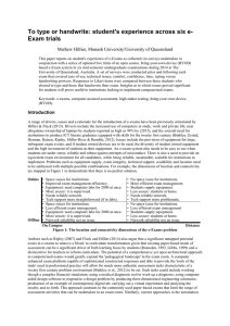 To type or handwrite: student`s experience across six e