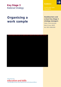 Organising a work sample - Digital Education Resource Archive