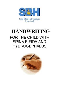 handwriting - Spina Bifida Hydrocephalus Queensland