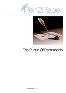 Pen2Paper – The Pursuit of Penmanship