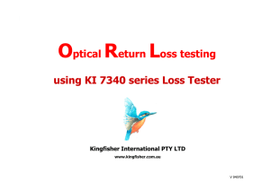 ORL Optical Return Loss Testing User Training with KI7340 Optical