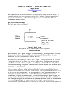 Manual Return Loss Measurements