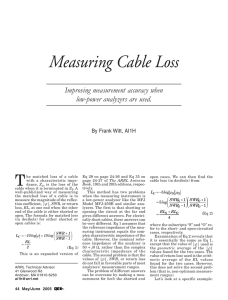 Measuring Cable Loss