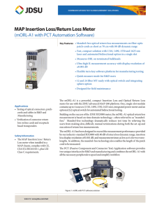 MAP Insertion and Return Loss Meter - Laser