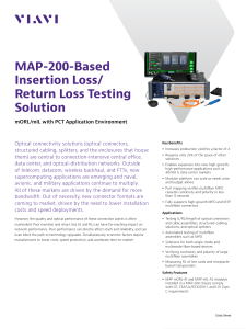 MAP-200-Based Insertion Loss/Return Loss Testing