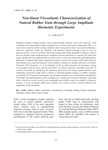 Non-linear Viscoelastic Characterization of Natural Rubber Gum