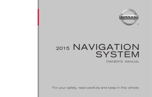 Navigation Owner`s Manual | Nissan USA