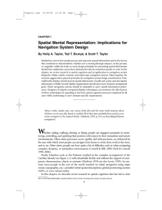 Spatial Mental Representation: Implications for Navigation System