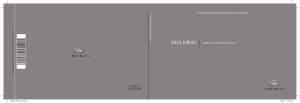 Navigation System Owner`s Manual - Infiniti Owner Portal