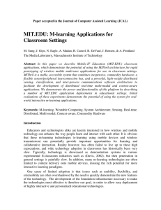 M-learning Applications for Classroom Settings