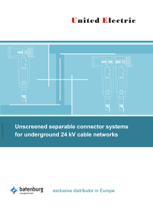 Unscreened separable connector systems for underground 24 kV