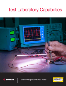 BURNDY Test Laboratory Capabilities