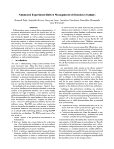 Automated Experiment-Driven Management of (Database