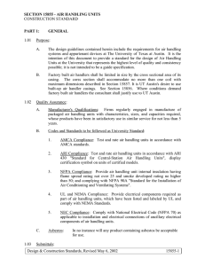 section 15855 - air handling units construction standard