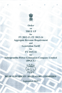 IPGCL Order - Delhi Electricity Regulatory Commission