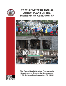 fy 2016 five year annual action plan for the township of abington, pa