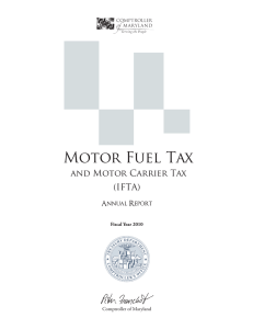 Motor Fuel Tax - the Comptroller of Maryland