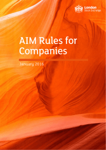AIM Rules for Companies - London Stock Exchange Group