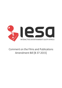 Comment on the Films and Publications Amendment Bill [B 37