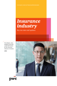 Insurance industry - Key tax rates and updates 2014