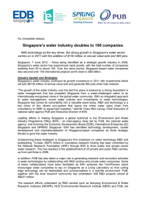 Singapore`s water industry doubles to 100 companies