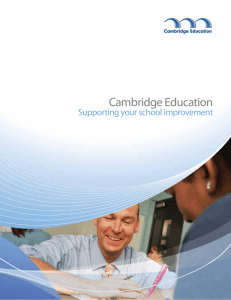 to learn more. - Cambridge Education