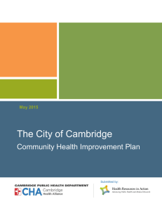 City of Cambridge Community Health Improvement Plan