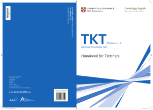 TKT Modules 1-3