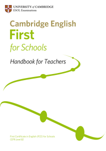 Handbook for Teachers