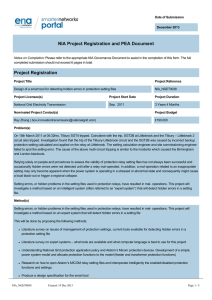 NIA Project Registration and PEA Document Project Registration