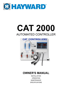 CAT 2000 Owner`s Manual