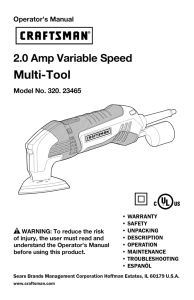 I CRAFTSMRN°I 2.0 Amp Variable Speed Multi