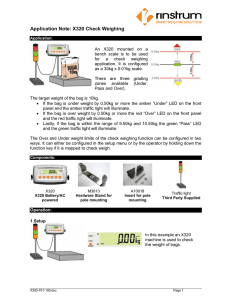 Application Note: X320 Check Weighing