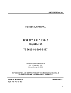 test set, field cable an/gtm-3b 7z 6625-01-599-3857