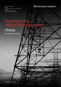 Investing in the African electricity sector Ghana