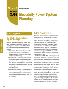 Electricity Power System Planning - Office of the Auditor General of