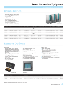 Combi Series Remote Options