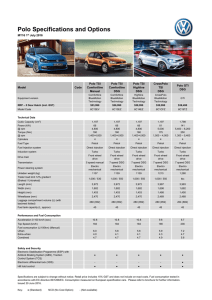 Polo Specifications and Options