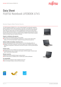 Data Sheet FUJITSU Notebook LIFEBOOK U745