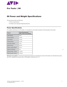 S6 Power and Weight Specifications