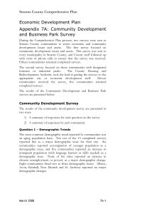 Community Development and Business Park Survey