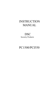 INSTRUCTION MANUAL DSC PC1500/PCI550