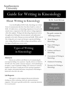 Guide to Writing in Kinesiology