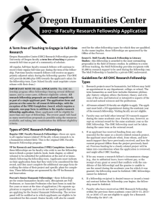 2017–18 Research Fellowship application