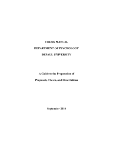 Graduate Thesis Manual - College of Science and Health
