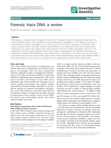 Forensic trace DNA: a review | Investigative Genetics | Full Text
