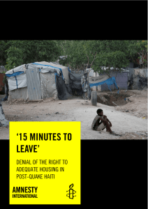 15 minutes to leave - Amnesty International USA