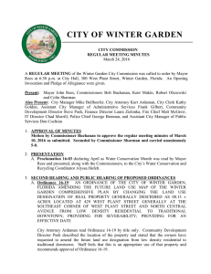 Minutes - City of Winter Garden