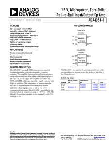 Analog Devices ADA4051-1ARJZ-R7 datasheet: pdf