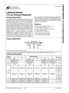 LM2940/LM2940C 1A Low Dropout Regulator